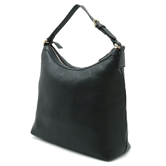 Gucci Handbags - Gucci G Shoulder Interlocking Leather Black Bag